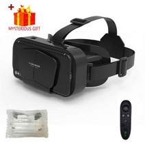 3D 가상 현실 VR 안경 전화 모바일 스마트 폰 7 인치 헤드셋 헬멧 컨트롤러 게임 Wirth 실제 비어 고글, 02 No Box With Remote