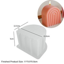 향초만들기DIY 무지개 양초 만들기 실리콘 금형 수제 기하학 향기로운 왁스 비누 석고 수지 케이크 공예, 03 03