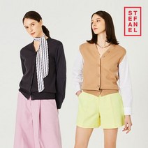 [런칭가89 900원]스테파넬 우븐콤비 가디건 2종