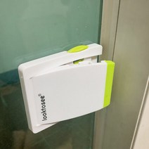 원클릭 중문 미닫이문 베란다 창문 슬라이딩도어 잠금장치, 브라운