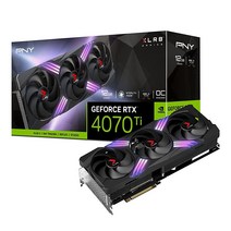 PNY GeForce RTX™ 4070 Ti 12GB XLR8 게이밍 Verto Epic-X RGB™ 트리플 팬 그래픽 카드 DLSS 3, RTX 4070 Ti ARGB OC