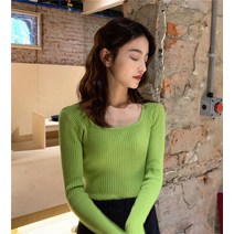 포근니트 로우 칼라 스웨터 슬림 봄가을 블랙 이너 티 여성 핏아우터 트렌드 2080928409