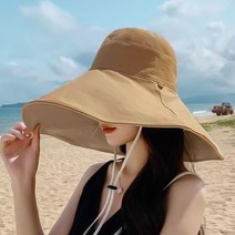 [챙넓은군모] 코욜하우키 여성 여자 버킷햇 양면 벙거지 모자 햇빛가리개 챙넓은 챙모자