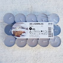 IKEA 이케아 SINNLIG 티라이트 30pack, 1팩, 땅콩바닐라