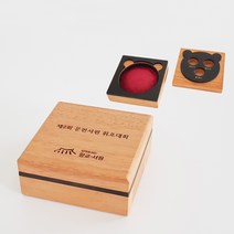 DR원목곰돌이직립인주DR-8576/사무용품/인주함/인주/도장인주/원목인주함/데스크용품
