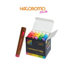 하고로모분필 칼라분필 20입 형광분필16색혼합 혼합색상, [SET]하로고모분필16색(20본)+우드홀더(랜덤)