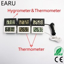 써모스탯 써모스텟 mini digital lcd auto car pet 온도계 습도, 검은색