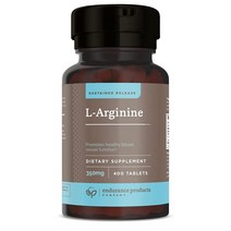 L-Arginine 350mg Sustained Release 400 Tablets Endurance Products Company, 상세설명참조