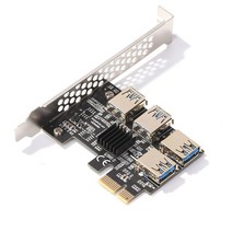 PCI Express 멀티 플라이어 PCI-E 라이저 카드 PCIE 1 4 7 슬롯 USB 3.0 포트 1x 16x 어댑터 광부 마이닝 009S Plus 용, [01] 1 to 4 USB 3.0