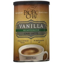 Pacific Chai 디카페인 바닐라 차이 라떼 믹스 통 - 283.5g 10온스, 10온스(1팩)