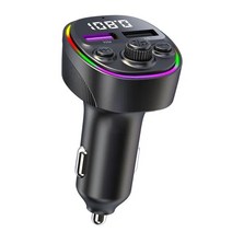 블루투스카오디오 차량용 핸즈프리 블루투스 5.0 FM 송신기 키트 MP3 변조기 플레이어 오디오 3 in 1 고, 02 CS2-Black