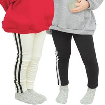 밍크투라인레깅스2종세트 아동용 밍크털 안감 국내제작