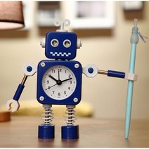 아이방 책상 협탁 로봇 알람시계 선물 자취 홈데코 인테리어 초등학생, 07. 반원 로봇 레드