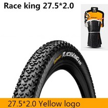 Continental 26 27.5 29 2.0 2.2 MTB 타이어 레이스 킹 자전거 타이어 안티 펑크 180TPI 접는 타이어 타이어 산악 자전거 타이어 X 킹, 27.5x2.0 노란색