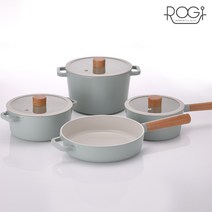 로기 콜로 포레스트 IH 냄비 4종세트 (양수20cm 편수18cm 곰솥22cm 전골22cm)+유리뚜껑