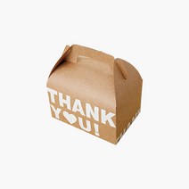 [대량구매할인] 크라프트 피스박스 - Thank You (소)