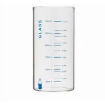눈금 블루 라인 유리컵 글라스 물잔 350ml 유리주스컵 이쁜컵 주스컵 물컵