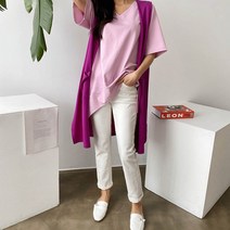 아이맘스타일 여성 롱 조끼 베스트 빅사이즈 오픈베스트 가디건 면 텐셀