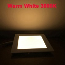 천장 실링 팬 새로운 LED 패널 3 와트 6 9 12 15 18 라운드/광장 매입 AC85-265V 디 밍이 가능한 램프, 20 6W Square Dimmable, 02 웜 화이트