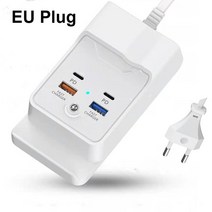 URVNS 20W C 충전 스테이션 4포트 다중 고속 PD 및 아이폰 삼성 호환 아이패드 픽셀, 01 EU Plug