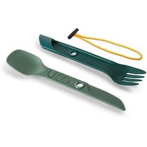 UCO Switch Spork 2피스 통합 캠핑 식기 세트, 상세페이지참조, Camp Green