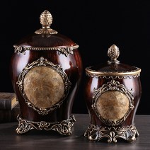 고급 엔틱 북유럽풍 인테리어 휴지통 가정용 예쁜 더스트박스 원형 사무실 쓰레기통, A타입, 1개