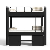 이층침대벙커 유아 어린이 기숙사 남매침대 벙커침대, 02.2단침대+매트리스[펄화이트]