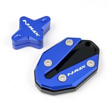 야마하 NMAX 155 2023-2023 용 킥 스탠드 액세서리 CNC 사이드 확장 패드 및 컬럼 보조 지원, 13 SSC blue