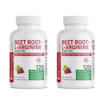 Bronson Beet Root L Arginine 2000MG 브론슨 비트 루트 엘아르기닌 캡슐 120정 2팩