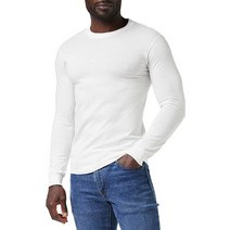 Gildan 남성용 헤비 코튼 긴소매 티셔츠 스타일 G5400 2팩 화이트.