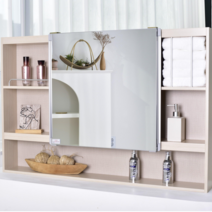 바스퍼 세로 800 오픈형 화장실슬라이드장 슬라이드장 욕실거울 슬라이딩장 욕실수납장 욕실장, 1100x800, 블랙