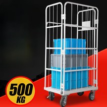 짐수레 대차 끌차 망카트 물류창고 정리 재고 운반카트, 1100x800x1700 4면 카트