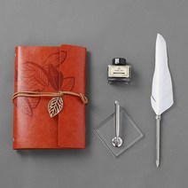 깃털펜 노트 세트 만년필 입문 저가 잉크 딥펜 필기감 하드케이스 선물용, 본상품선택, 본상품선택, 본상품선택