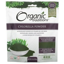Traditions 클로렐라 분말 150g(5.3oz)100254, 150.25 g, 150g, 1개