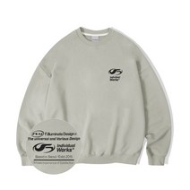 필루미네이트 오버핏 액티브 스웨트 셔츠-그레이 Overift Active Sweat Shirt-Grey