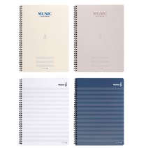 음악 노트 스프링 중 고등 학교 학생 공책 악보 12줄 오선 음표 연주 music 오선지 오선보 작곡 작사, 스프링 음악노트