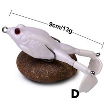 해루질 루어 프로펠러 오리털 11G 9cm 플로팅 탑 워터 회전 보블러 개구리 트랙터 낚시 1pcs, 26 frog D