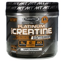 Muscletech Essential Series Platinum 100% Creatine 머슬테크 에센셜 시리즈 플래티넘 100% 크레아틴 무맛 14.11 oz 400 g
