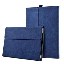 Microsoft Surface Pro 7 Plus 6 5 4 PU 가죽 포트폴리오 비즈니, Tablet Case Blue