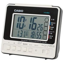 CASIO CASIO(카시오) 알람 시계 전파 화이트 디지털 생활 환경 온도 습도 캘린더 표시 DQL-250J-7JF, 상품명참조