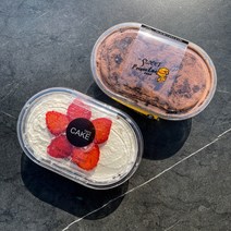[당일발송] 보틀케이크용기 티라미수용기 대용량 돔형 (50개입) 450ml, 용기+케이크라벨 50개