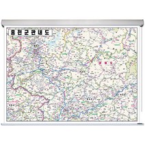홍천군 지도 홍천 관내도 강원도 부동산 전도 (롤스크린 중형 150x111), 고급천