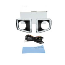 툰드라 2014 주간 주행등 LED DRL 화이트 노란 원룸향 지시등 와이어 하네스 자동차 바디 키트, [01] 1 pair