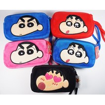 짱구는 못말려 정품 캐릭터필통 파우치지갑 펜슬케이스 파우치형 필통, 짱구 핑크