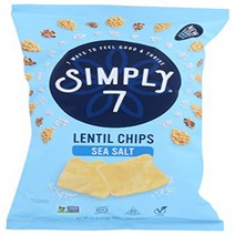 Simply 7 Chip Lentil Sea Salt 4 Ounce, 1
