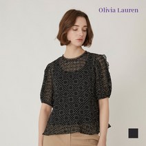[올리비아로렌] 셔링 포인트 도트블라우스_VOCNSYM5322