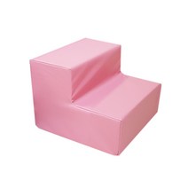[방수계단] 까씨네 기본 2단 레자 강아지계단 40x40x30 인조가죽 애견계단/생활방수/색상 6종, 레자핑크 2단