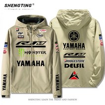 YAMAHA 야마하 r1m MotoGP 오토바이 팩토리 팀 라이딩 슈트 기관차 돌격옷맨즈 자켓 코트, 특대, 카키색 옷감