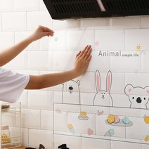 다파요 주방 만능 방수 기름때 오염 방지 캐릭터 동물 투명 시트지, 애니멀