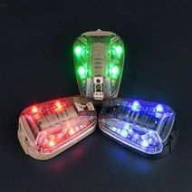 어깨경광등 경찰 경고등 경찰 휴대용 비상조명, 레드 표시등+배터리1개+충전기1개